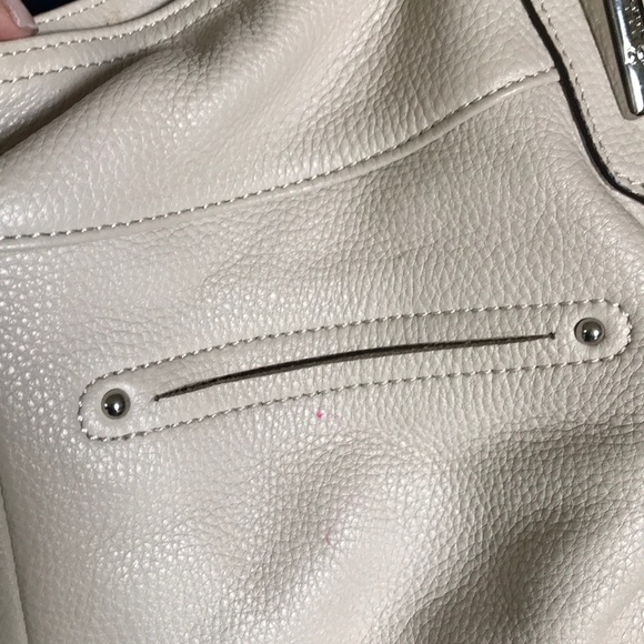 B. Makowsky beige taupe leather hobo shoulder bag - Picture 11 of 16